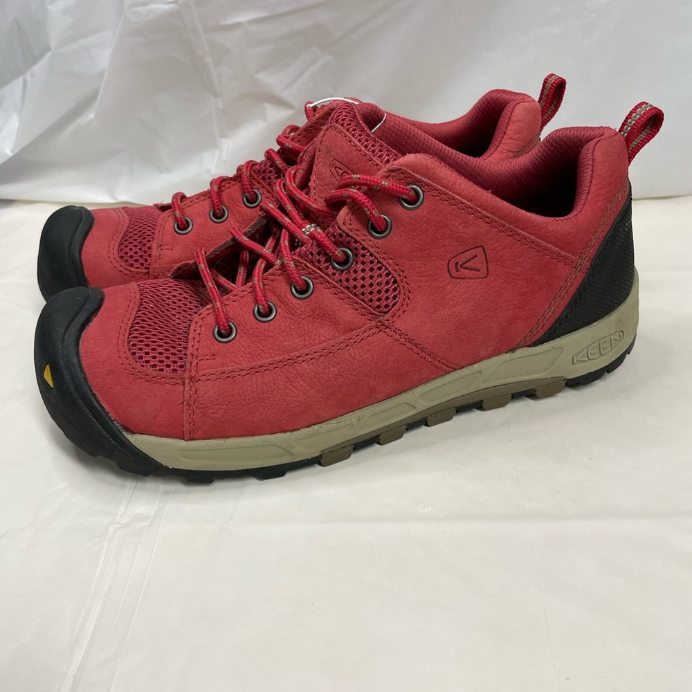 KEEN Red Womens Hiking Shoes Oxford Lace Up Size 10
